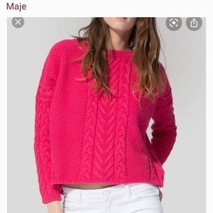 Maje oversized cable knit sweater